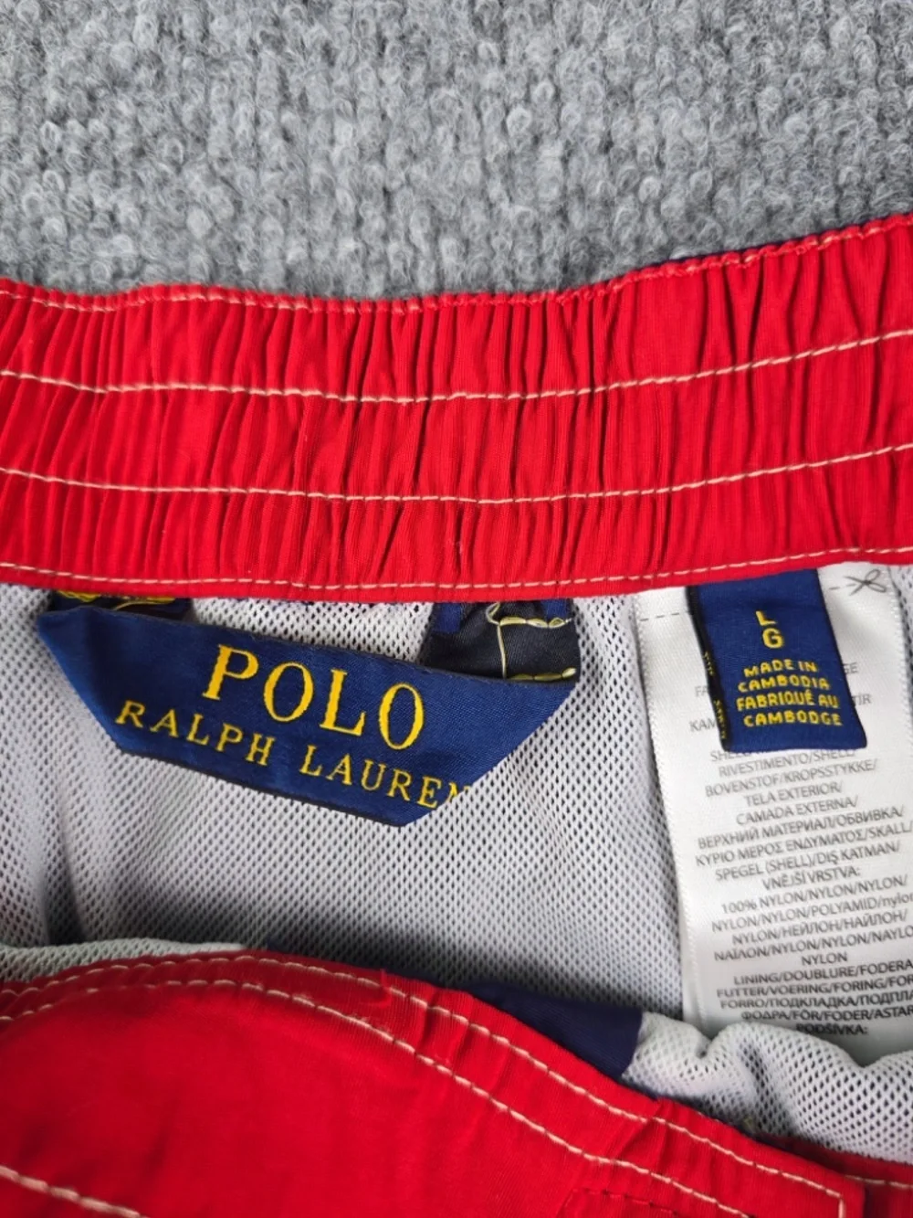 Polo Ralph Lauren Kailua Swim Trunks Cargo Shorts Blue Mens L 8